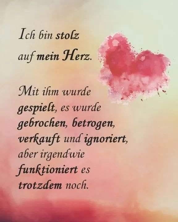 Tagesimpuls für den 16.07.2025
Mut...
Manche Entscheidungen erfordern Mut. Die einen weniger die anderen mehr. Wie mutig bist Du, Deine eigenen Entscheidungen zu treffen, unabhängig davon, was andere über Dich denken oder sagen? Wie mutig bist Du, ein Risiko einzugehen um Deiner inneren Stimme, der Stimme Deines Herzens, zu folgen?
Mut kannst Du dann aufbringen, wenn Du auch Vertrauen hast in die Entscheidung. Das bedeutet, dass es erforderlich ist, Dir selbst und Deiner Wahrnehmung zu vertrauen. Je mehr Vertrauen Du aufbringst desto mehr Mut bringst Du auch auf. Wenn Du ganz tief spürst und eine innere Gewissheit verspürst, dass Deine Entscheidung richtig ist, ist es für Dich keine Frage des Mutes mehr. Er ist einfach da, weil das Vertrauen da ist.
Lerne Deiner Wahrnehmung zu vertrauen, mehr und mehr. Fange mit einfachen Dingen an, vertraue der Stimme Deines Herzens und folge ihr dann auch. Je öfter Du erfährst, dass die Entscheidung richtig war und es Dir gut getan hat, desto stärker wird Dein Selbstvertrauen. Du erkennst, dass Deine innere Führung Dich dahin führt, was letztendlich für Dich das Bessere ist. Du erlebst mehr Zufriedenheit und Freude und das wiederum motiviert Dich, weiter Deinem Weg zu folgen. Dein Weg ist so einzigartig wie Du selbst es auch bist. Niemand ist vor Dir diesen Weg gegangen und niemand wird Ihn nach Dir jemals wieder gehen. Es ist Dein ganz persönlicher Weg, der Deinen ganz persönlichen Entscheidungen zugrundeliegt. Dieser Weg macht Dich frei und unabhängig und schenkt Dir mehr und mehr Friede, Harmonie, Glück und Vertrauen ins Leben. Dies kannst Du nirgendwo kaufen, aber Du kannst es Dir selbst zum Geschenk machen.
Wundervollen Mittwoch
Cornelia 💞