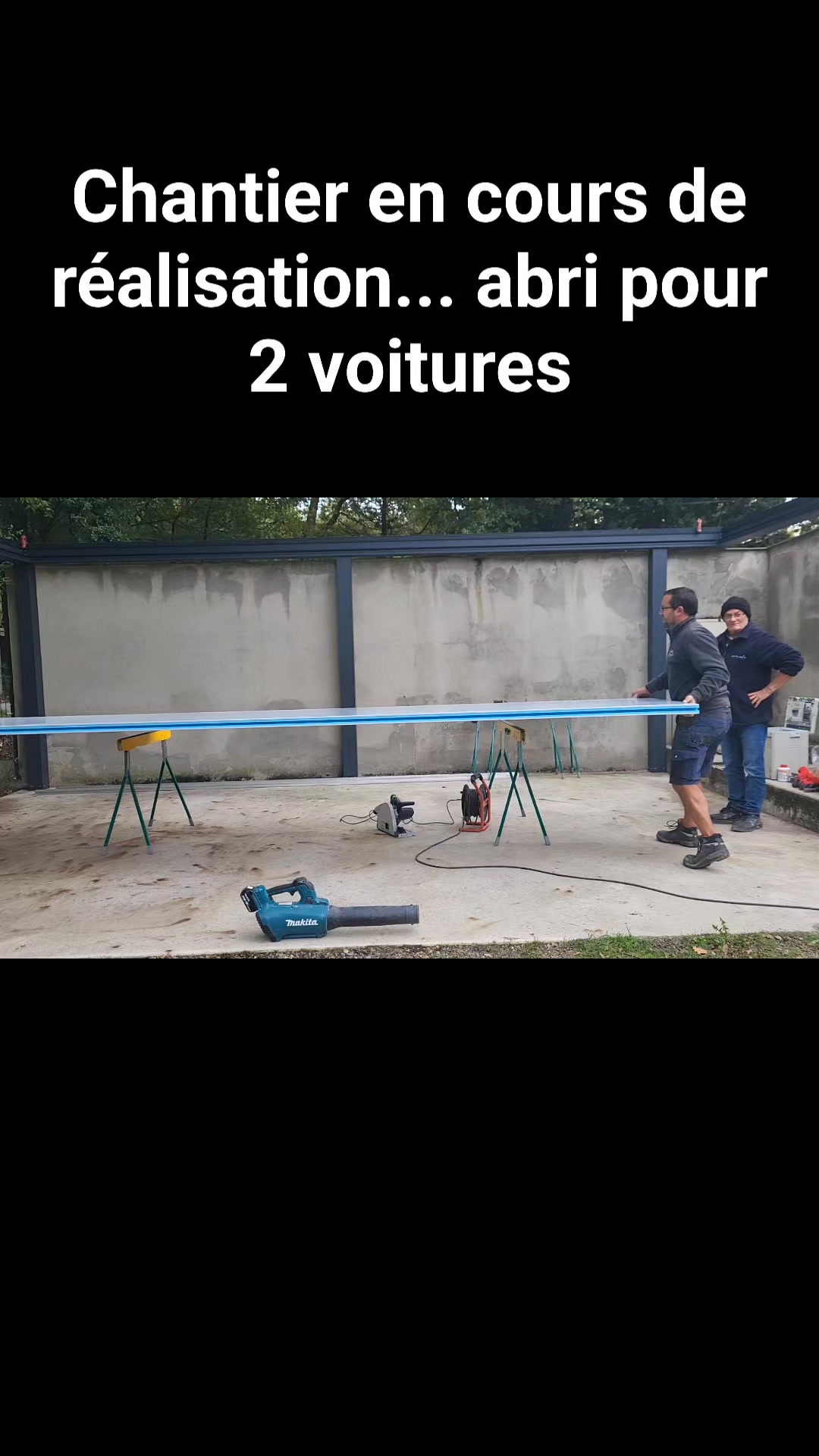 Chantier en cours de réalisation... abri pour 2 voitures
#gers #toulouse