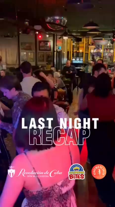 Last Friday was a blast !
This month as we establish the night we will be trying out a few different things and making a few adjustments to get the right mix for everyone : Latino and dance community alike so pls come along and join us on this exciting journey as we value your input too!
This week we are delighted to have DJ SAM ( Edinburgh) guesting .
The Night kicks off at 6.30pm with Colombian Bites pop up located by the main bar .
El Encanto dancers will lead the animation from 7pm -11pm with Latin music mix from DJ SAM of mainly salsa 6.30pm -1am .
Don’t miss out on the limbo shot pole after 10.30pm!
VENUE : Revolución de Cuba , Renfield street EVERY FRIDAY 🥳🤩🕺
¡El viernes pasado estuvo increíble!
Este mes, mientras consolidamos la noche, estaremos probando algunas cosas nuevas y haciendo unos ajustes para encontrar la mezcla perfecta para todos: tanto para la comunidad latina como para la de baile. ¡Así que ven y acompáñanos en este emocionante recorrido, ya que tu opinión también es muy importante para nosotros!
Esta semana estamos encantados de tener como invitado especial al DJ SAM (desde Edimburgo).
La noche comienza a las 6:30 p.m. con el pop-up de la rica comida colombiana “Colombian Bites”, ubicado junto a la barra principal.
Los bailarines de El Encanto estarán animando desde las 7:00 p.m. hasta las 11:00 p.m., con una mezcla de música latina a cargo de DJ SAM, principalmente salsa, desde las 6:30 p.m. hasta la 1:00 a.m.
¡No te pierdas el limbo con shots después de las 10:30 p.m.!
📍 Lugar: Revolución de Cuba, Renfield Street
🗓️ Todos los viernes 🥳🤩🕺