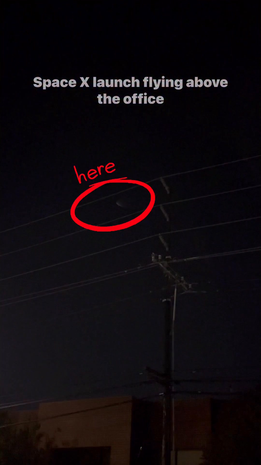 Distant launch from the office… #SpaceX #lookup #thefinalfrontier