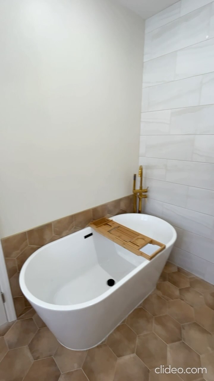 New Bathroom Addition. Customer chose woods theme colors to match the nature around the house.