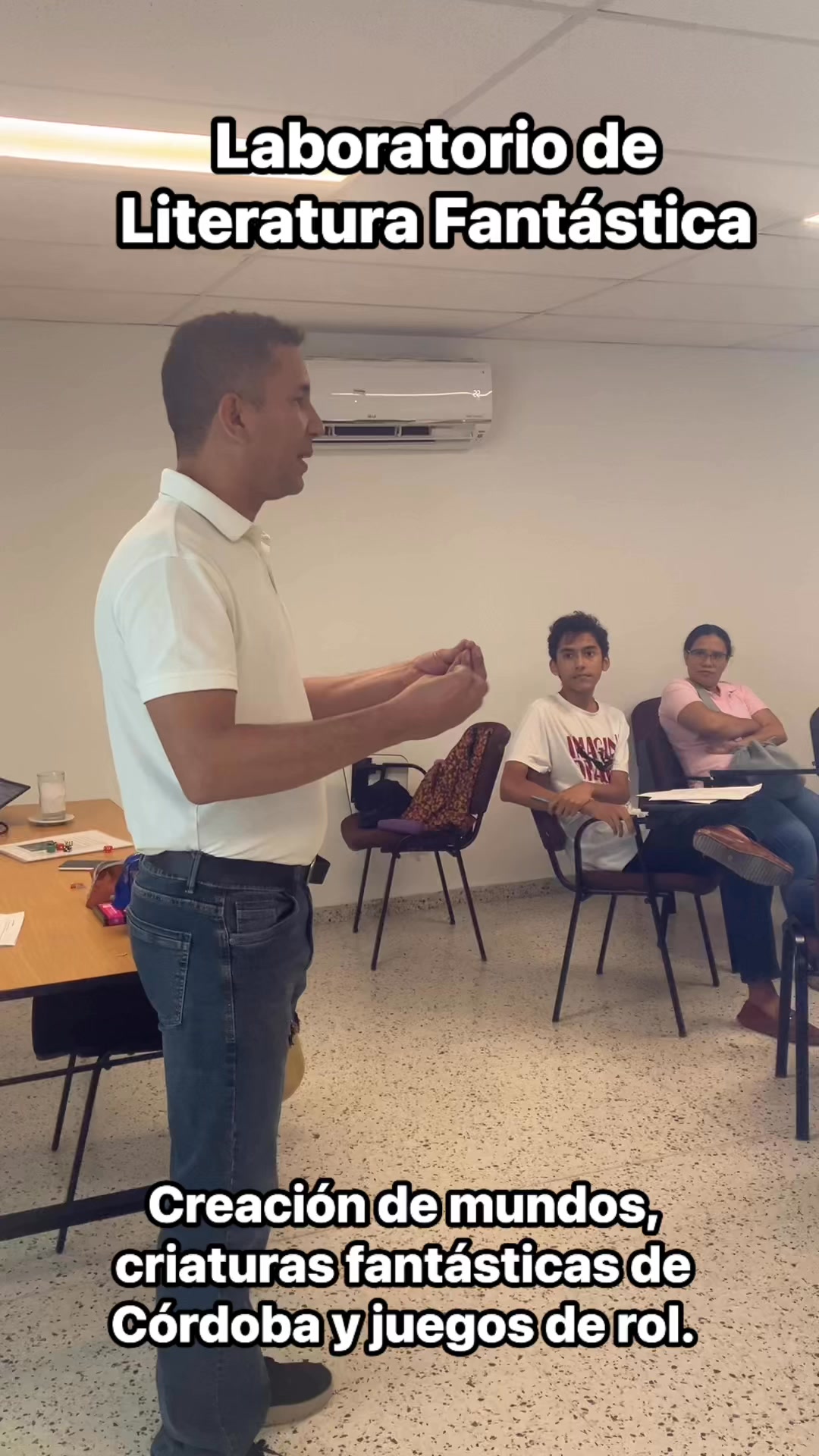 Memorias del Laboratorio de literatura fantástica, creación de mundos, criaturas fantásticas de Córdoba y juegos de rol, realizado en el auditorio del centro cultural del Banco de la República @banrepculturalmonteria