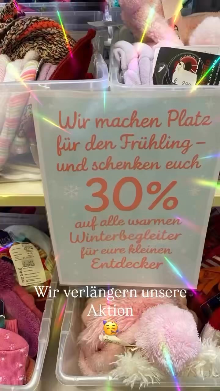 Wir verlängern unsere Aktion…. Denn der Winter bleibt ja auch noch ❄️⛄️🧤🧣
Vom 03.02.- 07.02.26 gibt’s nochmal 30% auf die warmen Winterbegleiter für eure kleinen Entdecker 🥰🍀
Natürlich gibts noch viel mehr zu entdecken 🧡💛
#babyhausdessau #localkaufen #dessauroßlau #baby