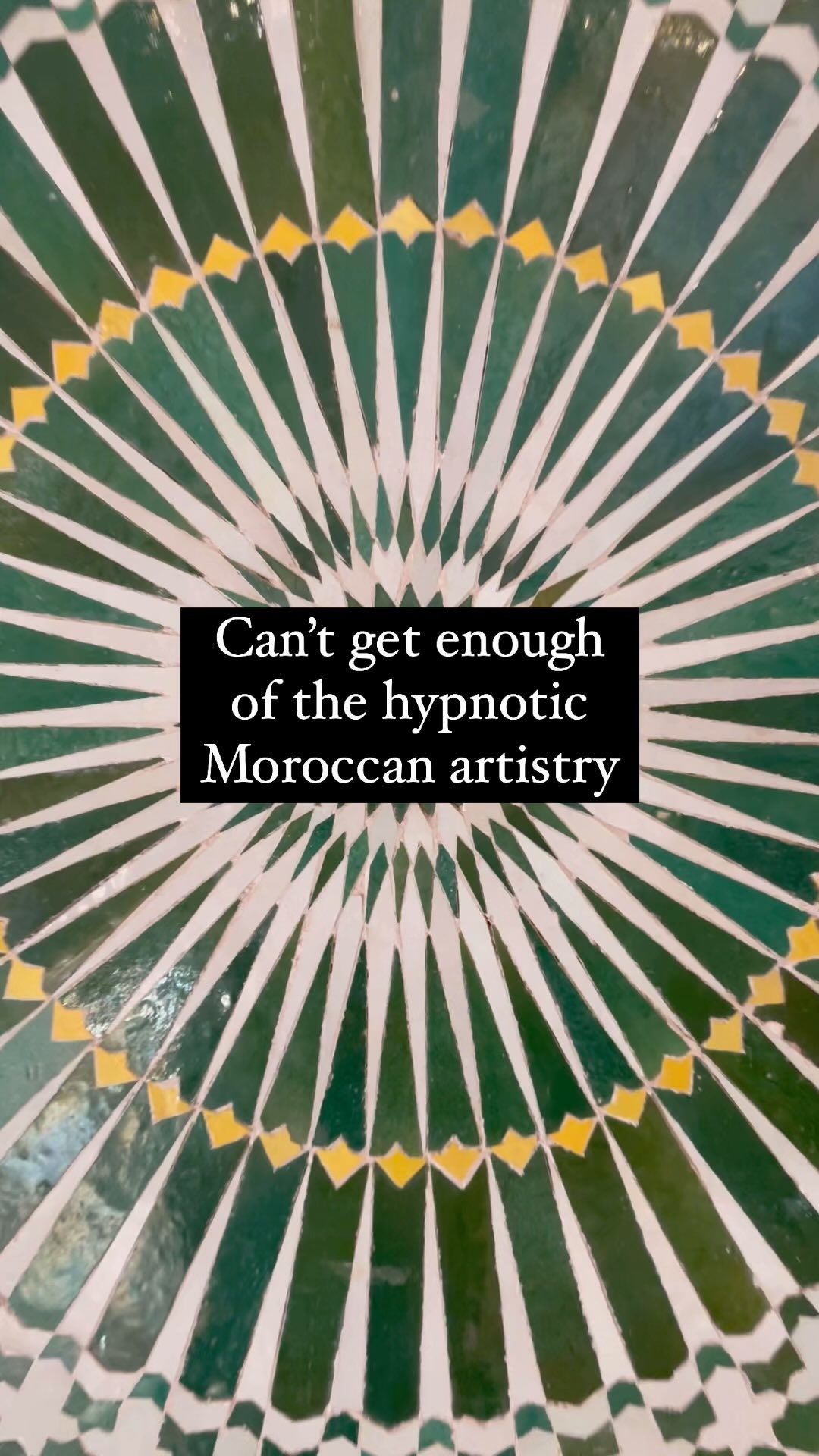 I had to get it out of my system. I want a Moroccan mosaic artist to retile my whole house please. 😍🤩
#morocco🇲🇦 #moroccantiles #moroccanmosaic #mosaic #mosaicart #geometricpattern