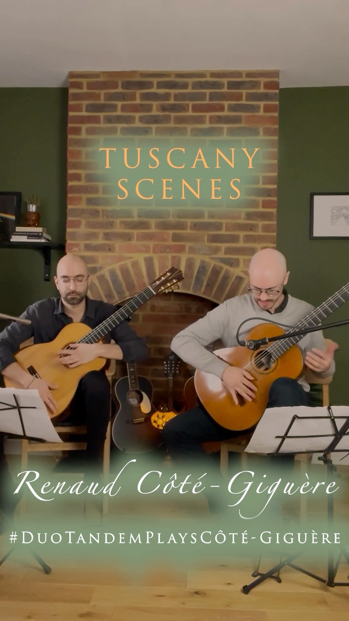 Excerpt from our latest release “Tuscany Scenes” by Renaud Côté-Giguère 🤘😀🎸🎸
Palio, from Tuscany Scenes by @renaudcg, streaming everywhere!
#duotandemplayscotegiguere #duotandem #tuscanyscenes #tuscany #palio #siena #guitar #guitarduo #classicalguitar #classicalmusic