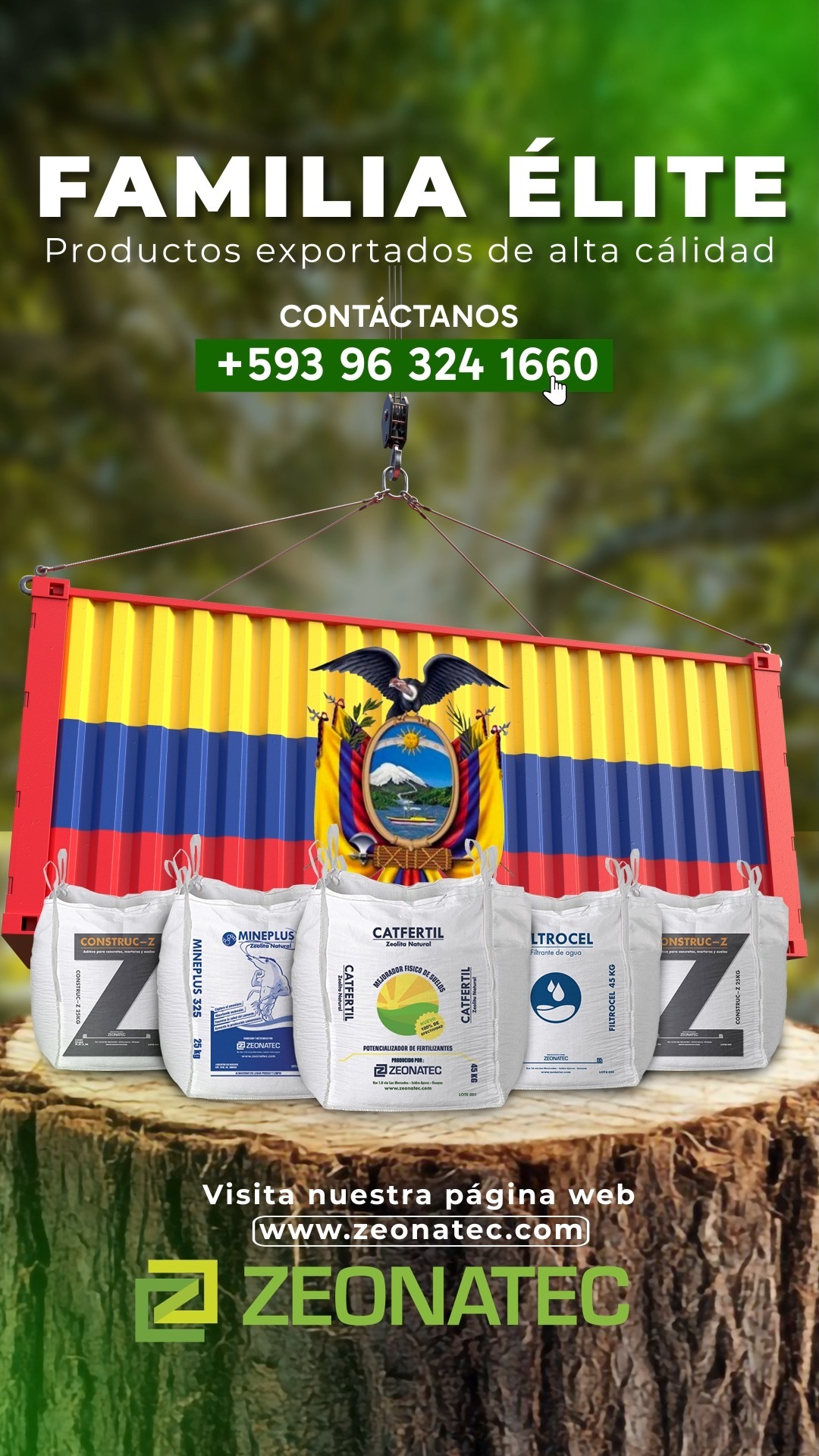 🌍 Desde Ecuador, exportamos productos de alta calidad para agricultura, construcción y filtración de agua.
✅ CATFERTIL: Potencia tu suelo, mejora la retención de nutrientes y maximiza el rendimiento de tus cultivos. 🌾
✅ CONSTRUC-Z: Refuerza estructuras, reduce la permeabilidad y protege contra filtraciones en la construcción. 🏗
✅ FILTROCEL: Filtración de agua eficiente, elimina impurezas y metales pesados, ideal para riego y purificación. 💧
✅ MINEPLUS: Zeolita para múltiples aplicaciones industriales y agrícolas. 🔬
📦 ¡Productos disponibles para distribución en Perú!
📞 Contáctanos ahora y recibe asesoría personalizada.
📩 +593 96 324 1660 | 🌐 www.zeonatec.com
🔹 #ZeoNatec #ZeolitaNatural #Agricultura #Construcción #Filtración #Exportación #Perú