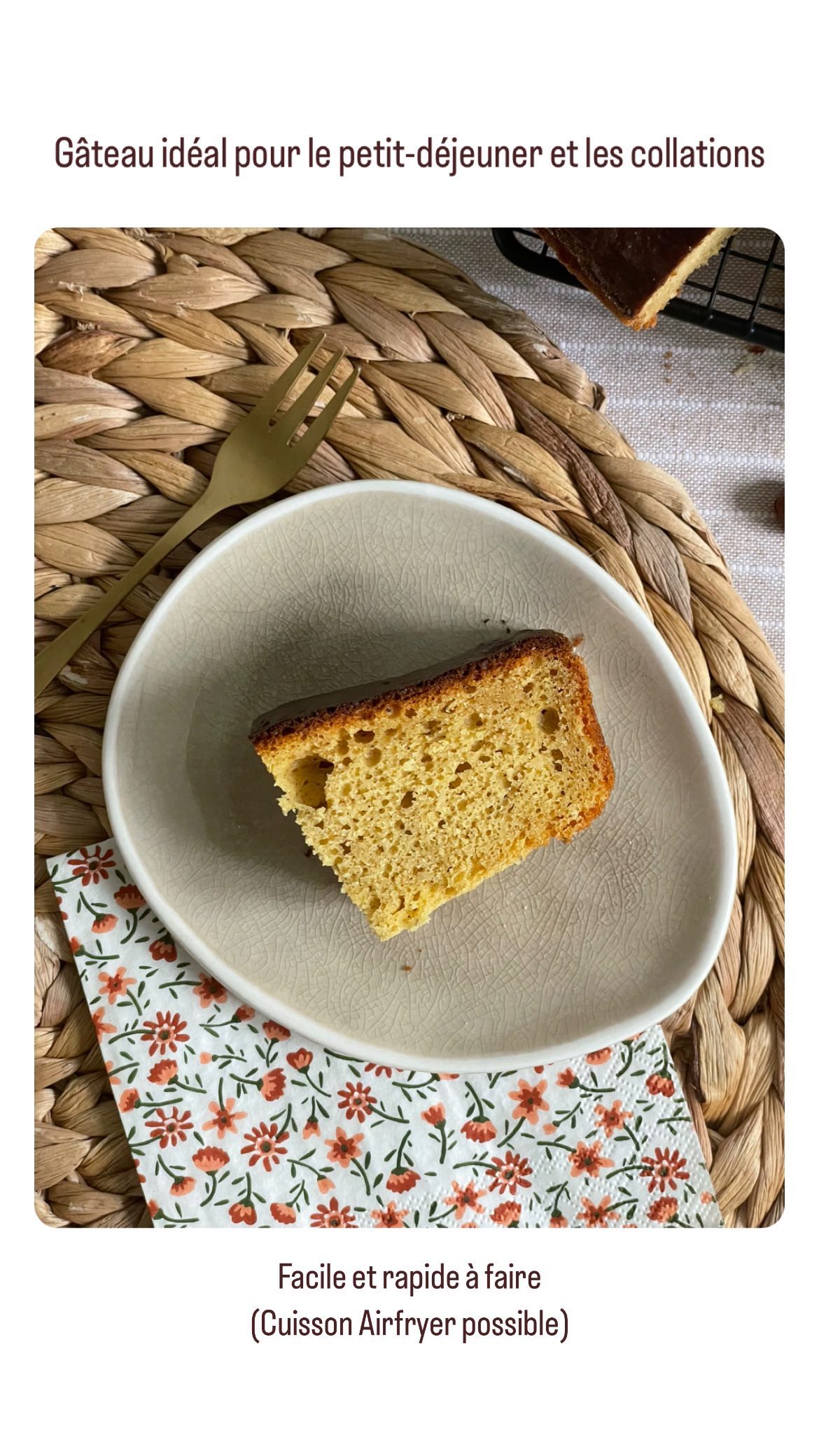 Le gâteau au yaourt noisette
Les ingrédients :
- 1 yaourt ou 100 g de fromage blanc
- 3 oeufs
- 1 à 3 cuillères à soupe de sucre (= 20 à 40g)
- vanille en poudre
- 30 g de beurre fondu
ou
50 g de lait
ou
15g de purée d’amande ou de noisette + 20 g de lait
Ou
15g de purée d’amande ou de noisette + 15 g de beurre
- 1 pincée de sel
- 2 pots de farine (=150g)
- 3 cuillères à soupe de poudre d’amande ou de noisette (=40g)
- 1 sachet de levure chimique
La méthode :
- Mélanger le yaourt avec les oeufs, le sucre la vanille en poudre et le beurre (ou le lait ou la purée d’oléagineux)
- Ajouter la farine, la poudre d’oléagineux et la levure chimique et mélanger
- Cuire 25 min à 180°C au four ou au Airfryer
Possible d’ajouter des fruits, des petites de chocolat, des épices au choix
•
🌾 Elodie Bernard Diététicienne Nutritionniste
✨ Consultation à Angers, Jallais et à distance
🌙 17 rue de Chantilly 49000 Angers
🍋 elodieb.diet@gmail.com
🌻 hellorecettediet.fr
☀️prise rdv Doctolib
•
#recette #cuisine #gateau #gateauyaourt #noisettes #recettenutritive #manger #alimentationintuitive #plaisiralimentaire #recettefacile #nourrirlecorps #dietetique #nutrition #dieteticienne