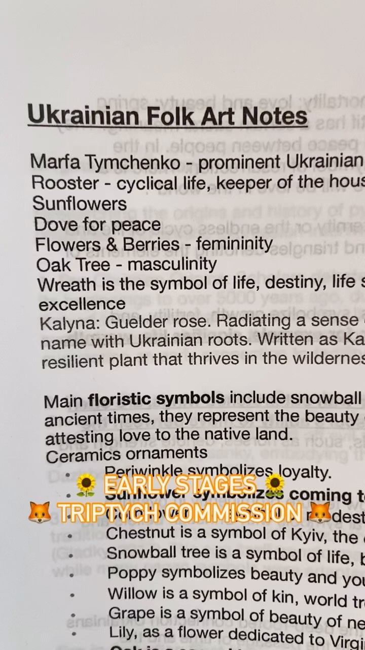 Today I’m sketching out ideas for the next commission on my list.
This will be for musicians who are creating a suite of original music inspired by Ukrainian Folk Music. They have very special recording of traditional songs, sung by their ancestors ❤️
I’m thoroughly enjoying all the research around symbology in Ukrainian Folk Art, it’s a beautiful and deep culture. The symbology around this work will be integral in the art for these albums, and a visual way to complement the stories their music is telling. I’ll be writing about it more fully in my next newsletter.
Sign up on my website if you’re interested!
#triptychcommission #sketchitout #watercoloursketch #inmystudiotoday #inspiredbyukrainianfolkart #nightingaleart