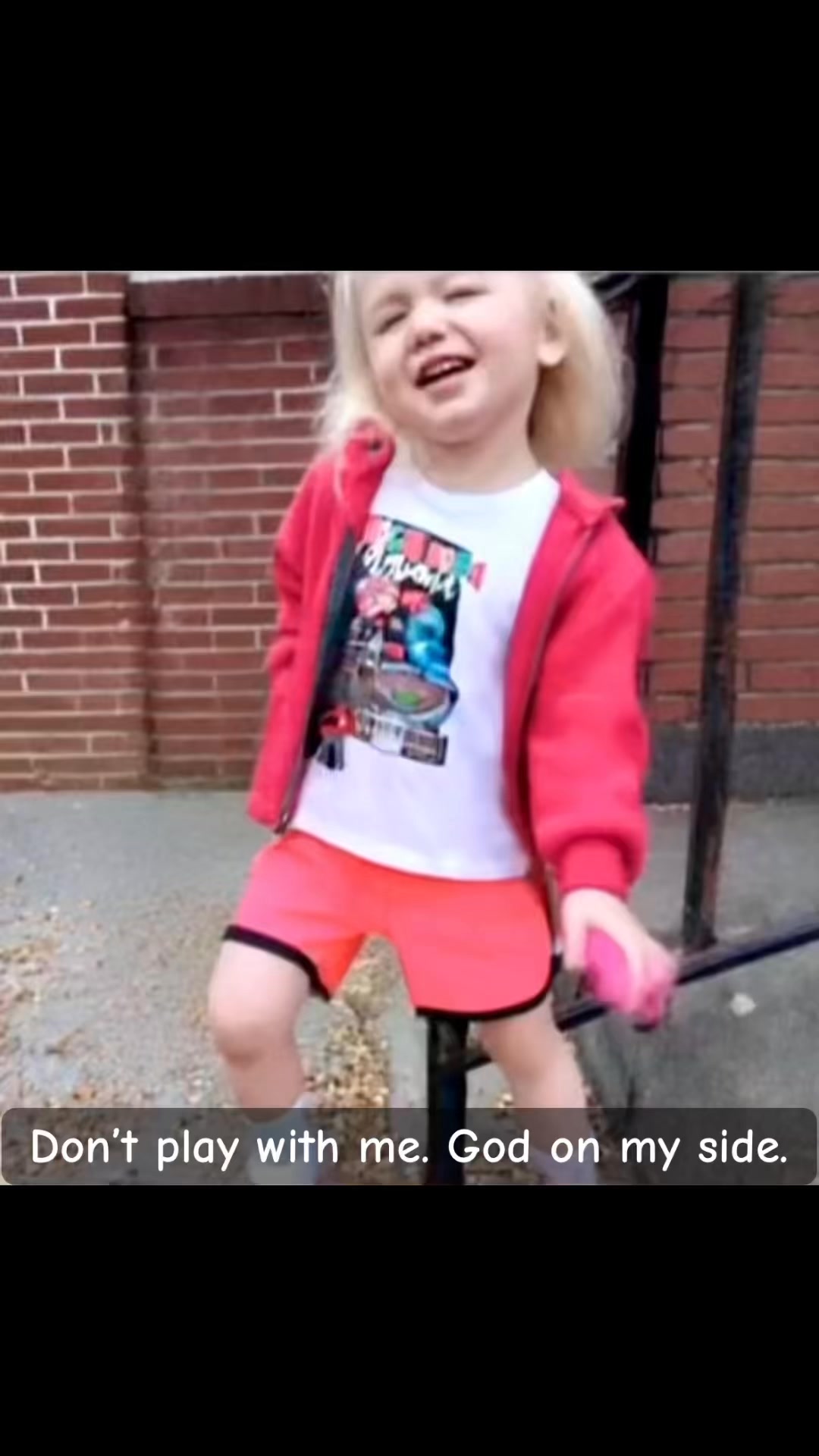 Don’t play with me. God on my side. You can’t prey on me. Devil tried, but he can’t take from me. I’m too covered. You can’t aim at me. #DontPlayWithMe