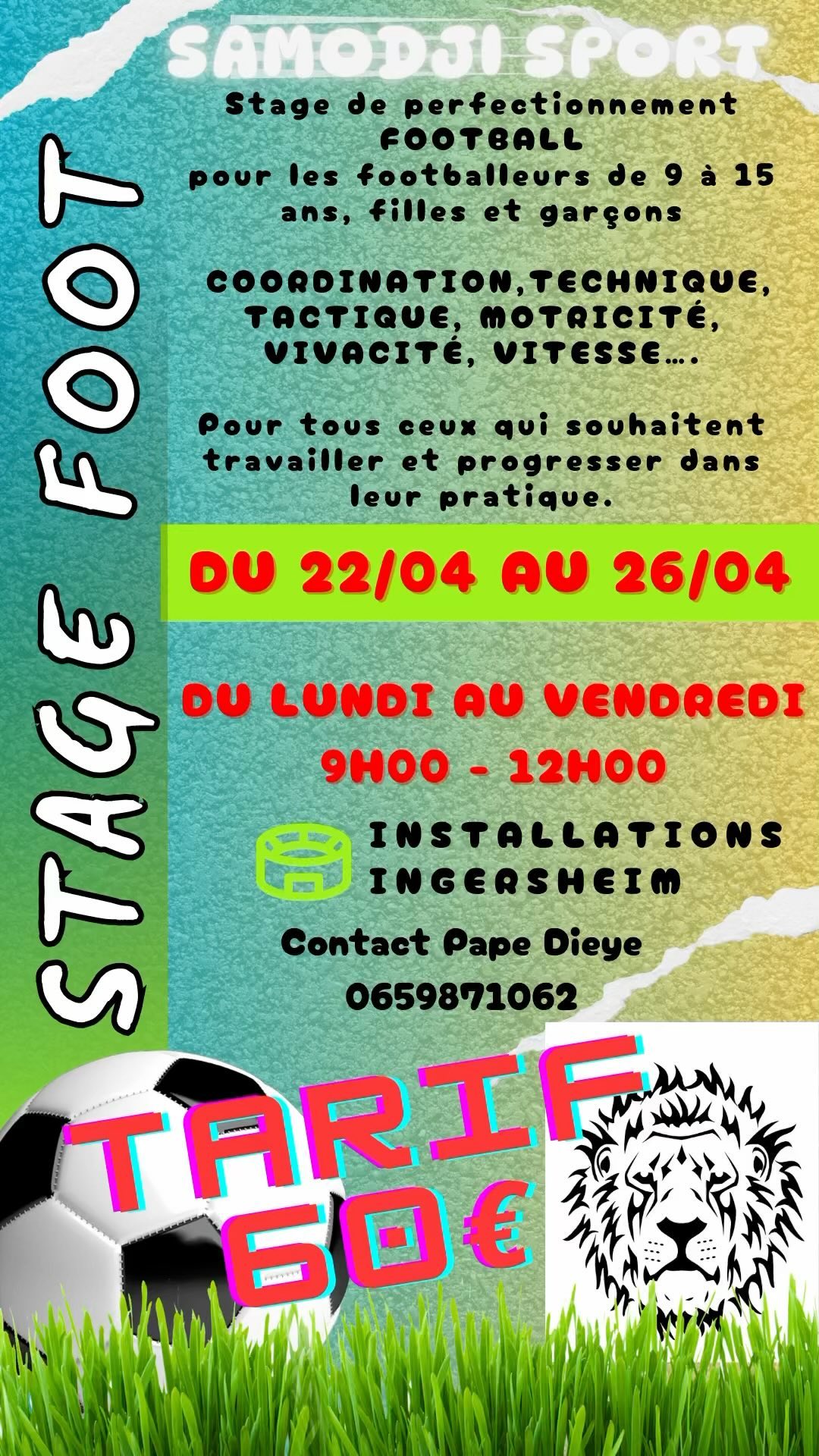 Stage vacances Pâques ⚽️💪 inscrivez vous vite place limitée #samodjifootballacademy #samodjisportstage #samodjisport #samodjisportstage #stagefoot68 #stagefootvacances