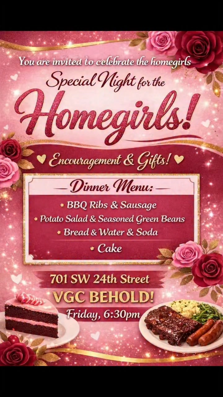 VGC Homegirls
San Antonio Ladies‼️‼️,
join us for an unforgettable night of uplifting fellowship, radiating God's love, and celebrating the power of sisterhood through the transformative Word of God … This Friday night, there's no other place we'd rather be @highlight
Speakers from THE HOMEGIRLS ( WOMEN OF GOD)
Minister Heather Wolfe,
Minister Ramona Jackson,
& Minister Armani Williams
We are in for a True Blessing…
See YOU There… 630pm til 8Pm