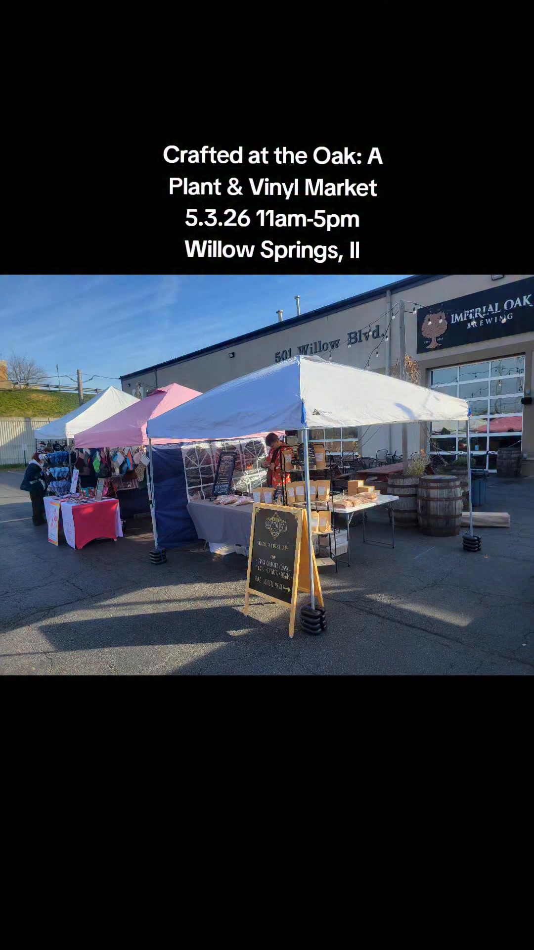 Sip and shop with us at the Imperial Oak Brewing in Willow Springs, IL! This market, named Crafted at the Oak: A Plant & Vinyl Market, will include handmade artisans, plant vendors, vinyl vendors and more. It will be a fun mix of vintage, new and unique!
We will have something for everyone here. And it never hurts to get yourself a little something unique. Relax and grab a craft beer and shop a variety of artists at the brewery.
This market will have things that are ridiculous, cool, kooky, wild, otherworldly, inappropriate, cutesy, bombastic and creepy. Things that make great décor and things that are perfect one-of-a-kind gifts for a loved one.
Where: Imperial Oak Brewing - 501 Willow Blvd Willow Springs, IL 60480
When: Sunday, May 3, 2026 - 11am to 5pm
Who: Family friendly and free to attend!
Food: Pizza 750
Artist List:
ALLEY ART
Angelic Celestial Whispers
Arrow Permanent Jewelry
Avijo Design
Beaver Rub Spice Company
Black Flag Trading
Crafty Creations
Crow & Moon Enchantments
D’Mood Kreationz
FeFe’s pickles and peppers
Flock & Field Naturals
Geekbit Creations
Gigawatt Coffee Roasters
GMuzik
Honey’s Pots & Props
Ife Tete (Love,Tete)
Izziebeescraftsandprints
Jeannine's Jems
Jen Watson Art
Masterclass Savory Sweet Foods
Melanie Klegerman Fersko - Author and Artist
Neon Needle Records
Primtentions
Robin Monique Rios Art
Rooted In Chicago
Scrapgrinder Guitars
Self Made Body and Soul
Sew-Kerry Embroidered Creations
Sisterhood of the Traveling Plants
Slow Poke Sculpts
Snowingstars
That Sign Place
The Crooked Workbench
The Great Sandeenie
The Record Den
the Silicone Syndicate
Unique Creations By Rachel
Wanna Pickle Gourmet Foods LLC 2025
Wolf Den Gaming
Come one, come all!
Note: We do have a few outdoor spaces available if you are plants, vinyl or unique and want to join. Applications are on our website: www.streetzartzalliance.com
#streetzartzalliance #beerandart #supportlocal #handmade #plantsandvinyl