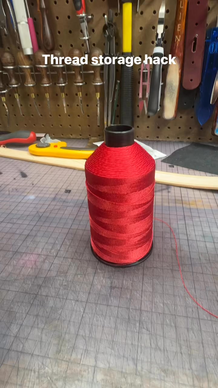 Leather shop shit. Thread storage hack