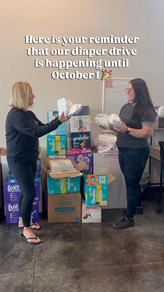 Don’t forget our diaper drive is still going on! Donate diapers of any size and receive your first exam for just $75!!!