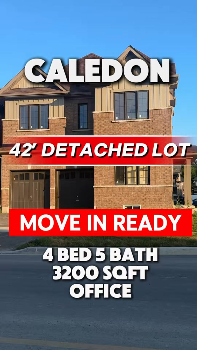 CALEDON 42’ DETACHED HOMES FROM $1.243M
If you want space, a bigger lot and a brand-new detached home in Caledon — take a look at this.
🏡 42’ detached homes — from $1.243M
🛏️ 4–5 bedroom options
📐 Approx. 2,700–3,500 sq. ft. above grade
⬇️ Finished basement included
🔑 Pre-construction + move-in-ready options available
✨ Spacious family layouts with premium features
The 42’ detached format is particularly attractive if you’re looking for more living space without moving into estate-home pricing. Caledon currently has multiple new-home communities offering larger detached formats, including 42’ collections.
Want to see the available models and lots?
📲 Comment “1243” and I’ll send you the floorplans, location, available lots and pricing.
📌 SAVE this if Caledon is on your home-buying list.
🔄 RESHARE this with someone looking for a larger detached home.
Arshdeep Singh
Salesperson | Royal LePage Signature Realty
📞 416-857-7186
🌐 ArshPanesar.ca
#arshpanesar #tdotpreconca #caledonrealestate #caledonhomes #newhomes