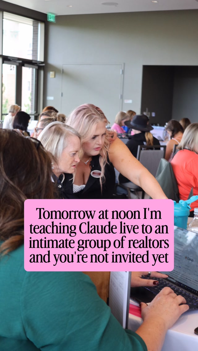 Small live group tomorrow, direct access to me the whole time. 12pm CT, $47. Comment CLAUDE and I’ll send you the link.