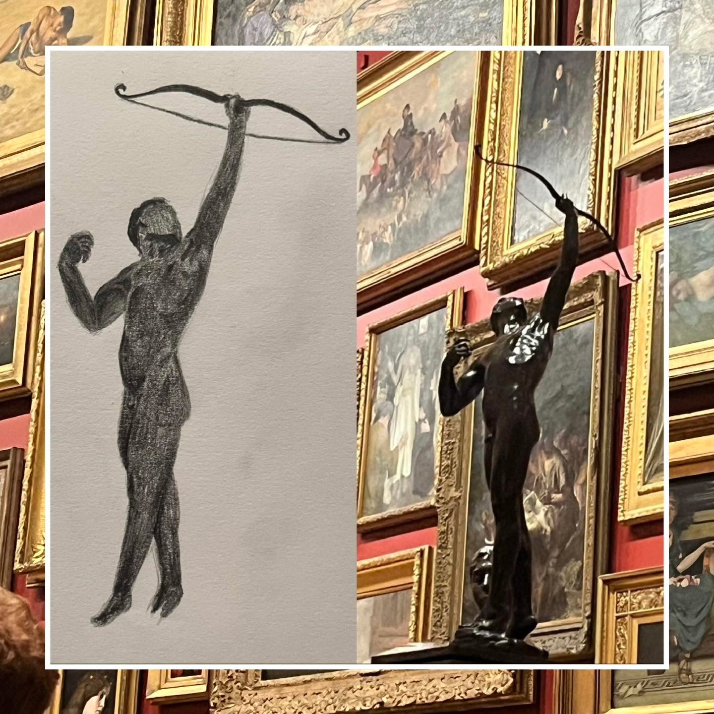 Here is one of the pieces I worked on at the drop by drawing session at NGV on Saturday ✨
There are a few placement and proportion issues, but overall I am happy with this piece ✨ #sketchbook #drawing #art #artwork #sketching #dropbydrawing #ngv #artgallery