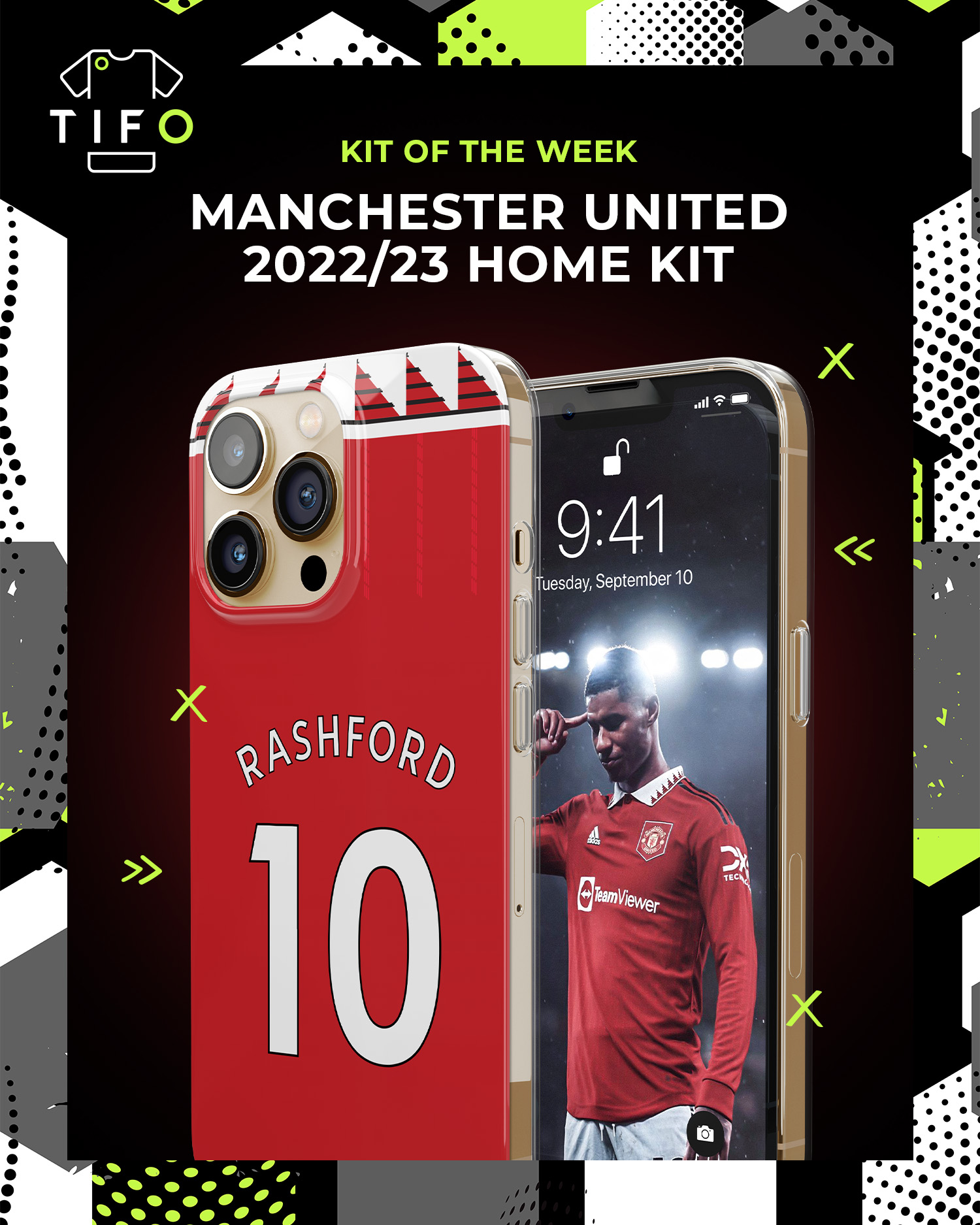 This week's Kit of the Week is 𝐌𝐚𝐧𝐜𝐡𝐞𝐬𝐭𝐞𝐫 𝐔𝐧𝐢𝐭𝐞𝐝'𝐬 𝐇𝐨𝐦𝐞 𝐊𝐢𝐭..
This kit features an already iconic stylish patterned polo collar, which bears resemblance to some of the club's most memorable kits throughout history.
Throughout the years, a number of Manchester United kits have featured polo collars, and many have cemented their status as cult classics.
Our Manchester United 2022/23 Home Kit Phone Case with FREE personalisation is available to purchase via tifocases.com (Link in bio)
The ideal gift for any Manchester United supporter 📲
-
#mufc #manchesterunited #premierleague #ggmu #manutd #football #oldtrafford #england #soccer #manunited #manchesterunitedfc #united #rashford #manchesterunitedfans #manchester