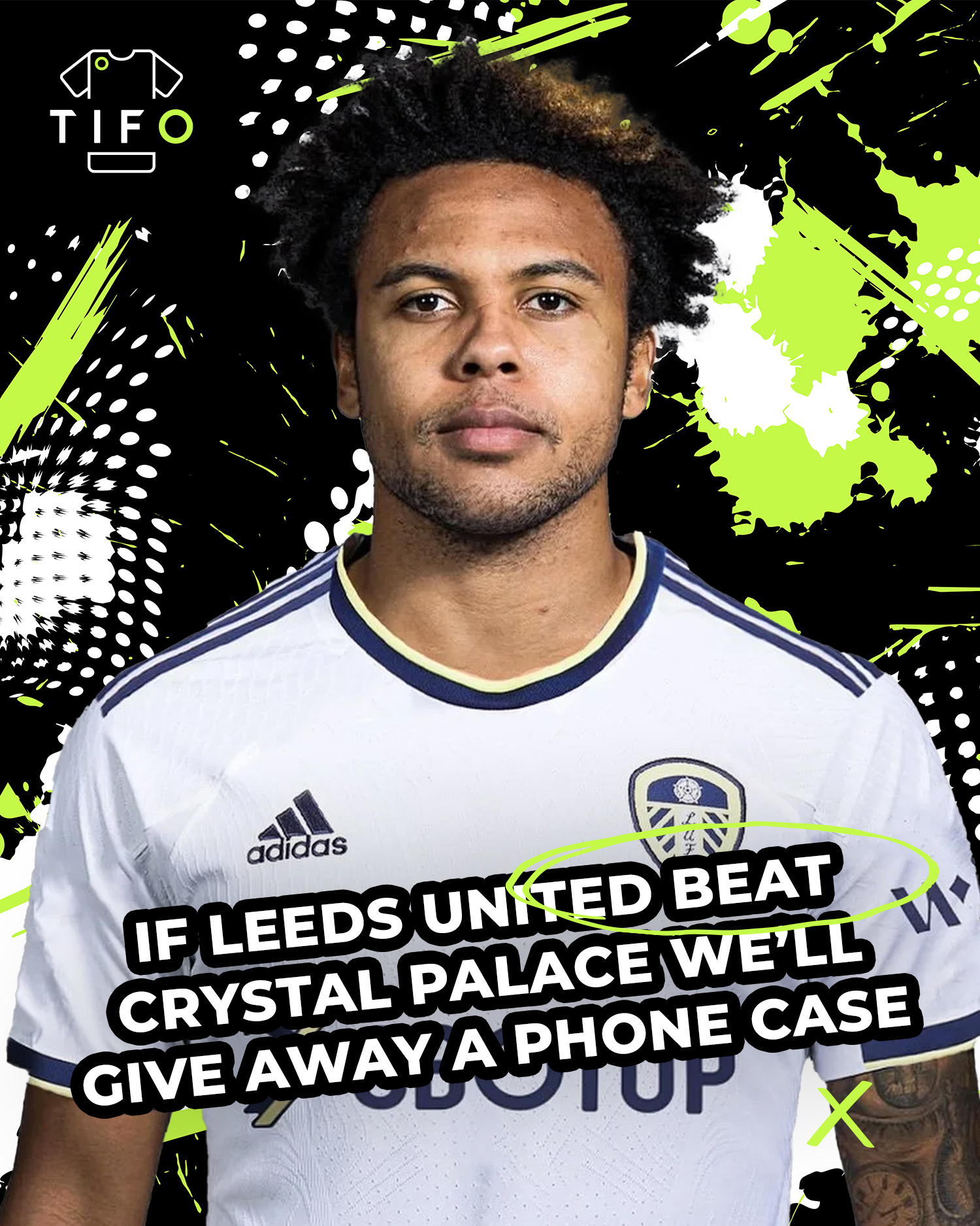 If Leeds United beat Crystal Palace we'll give away a
personalised phone case of your choice ⚽️
1) Like this post
2) Follow @tifocases
3) Tag a Friend
Good luck! 🙌