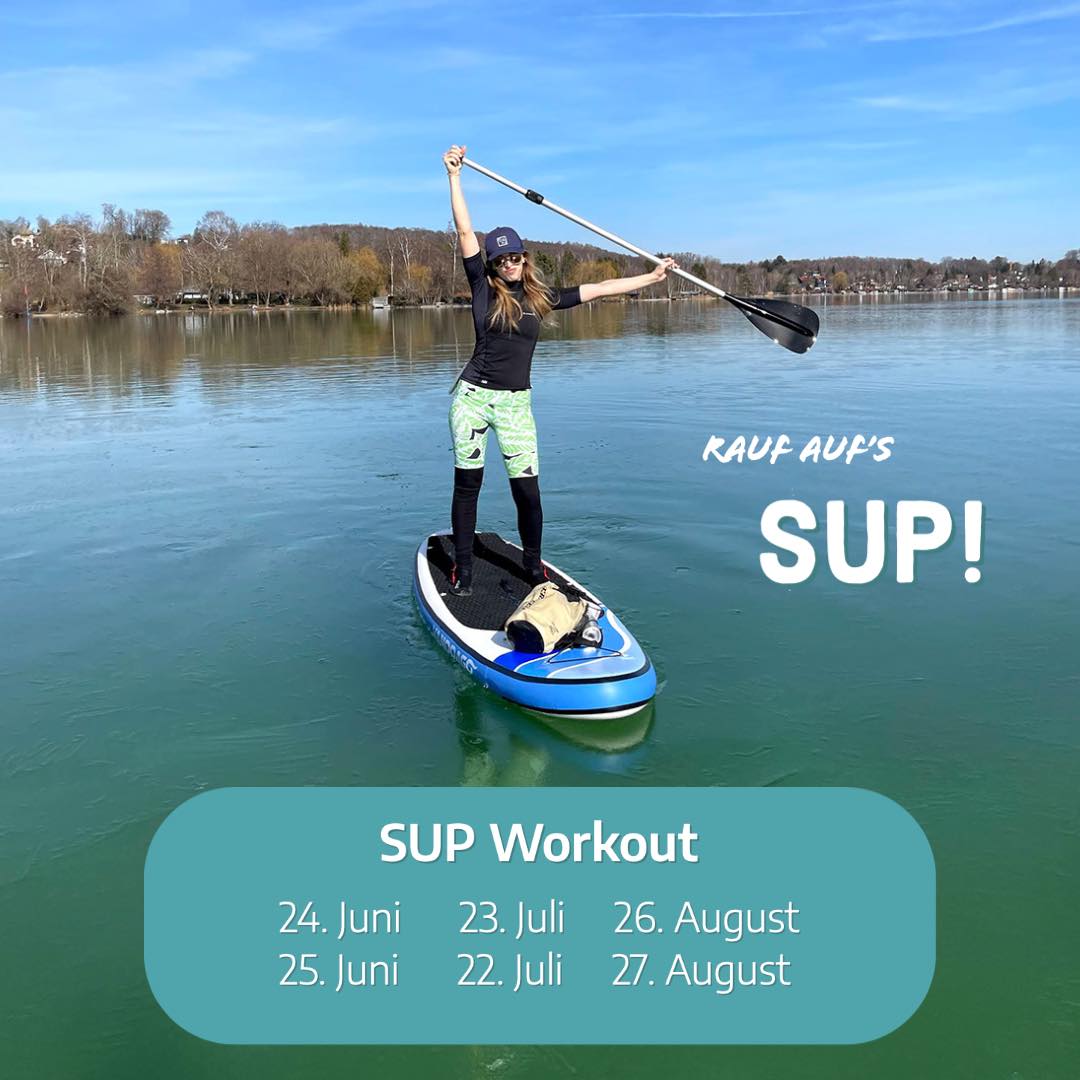 SUP Workout ist die perfekte Kombination aus Gleichgewichtsübungen auf dem SUP und einem Workout bei dem du zu poppiger Musik ins Schwitzen kommst. Abkühlung zwischendurch oder zum Schluss sind gratis im Paket enthalten! Am Ende der Stunde erfolgt noch eine kurze Entspannung auf dem SUP bevor es wieder ans (rettende) Ufer geht. Klingt gut! Dann melde dich direkt für einen unserer Termine an.
#sup #supworkout #workout #standuppaddling #paddleboarding #chiemsee #chiemgau #chiemseealpenland #chiemgauliebe #prien #prienamchiemsee
@yogionthemove @blueberry.picker