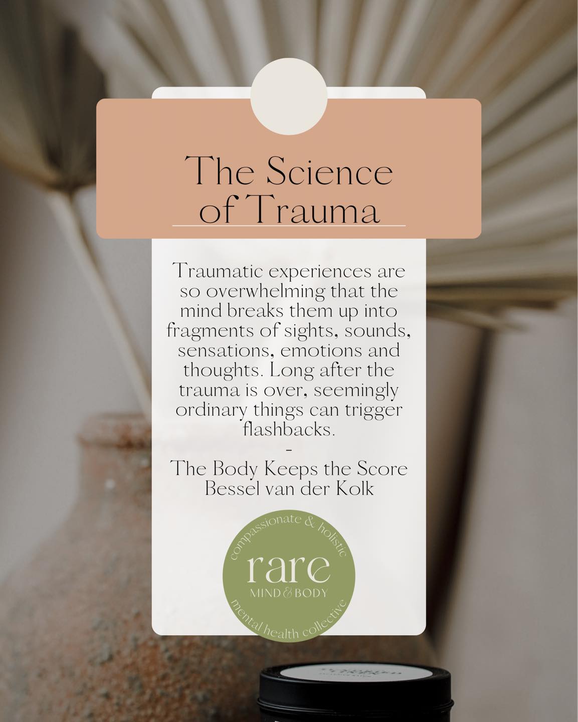 Do you know about the science behind trauma?
There is a reason that pieces of a memory can be pulled up by stimuli in our environment. 🧠
#trauma #science #childhoodtrauma #mindbody #vagusnerve #nervous #anxietyrelief #anxious #reaction #therapist #healing #trigger #ptsd #mindbodyconnection #michigan #therapy #recovery