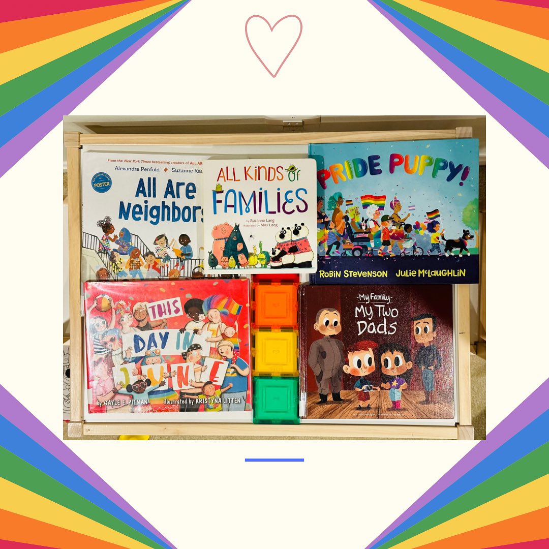 Before #pridemonth 2023 wraps up, I wanted to share a few faves to read to young ones, anytime but especially in June!  I particularly enjoy the illustrations in “All are Neighbors”, “Pride Puppy” and “This Day in June”, there is so much to highlight and talk about!
Both at work and home, I make it a point to choose materials and books that illustrate diversity, are inclusive, and highlight acceptance of all people and families.  Children learn from what they see/hear and if they see themselves and their loved ones represented and celebrated -that can make all the difference.
 🌈 🌎 ❤️ 
•
#speechie #speechpathology #loveislove #pediatricspeechtherapy #ashaigers #slpeeps #slpsofinstagram #speechtherapy #speechtherapyideas 
 #slplife #autism #speechdelay #languagedelay #apraxia #ellicottcity #parenttips #playtolearn #cas #apraxiaofspeech #speechsparkslp #stlslp #pediatricslp  #atlslp #teletherapy #telepractice #mdslp #speechlanguagepathology #slp #speechlanguagepathologist