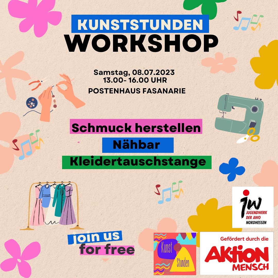 KUNST/STUNDEN #1
Schmuck-Workshop mit @jul.ties und @studio_fulda !
Noch viermal schlafen und der erste Workshop startet - in einer mega Location, die ihr so noch nicht erlebt habt. Diesen Samstag, 8. Juli, von 13-16 Uhr, im Postenhaus bei Schloss Fasanerie.
Kostenfrei und ohne Anmeldung. Bei Fragen könnt ihr uns gerne schreiben.