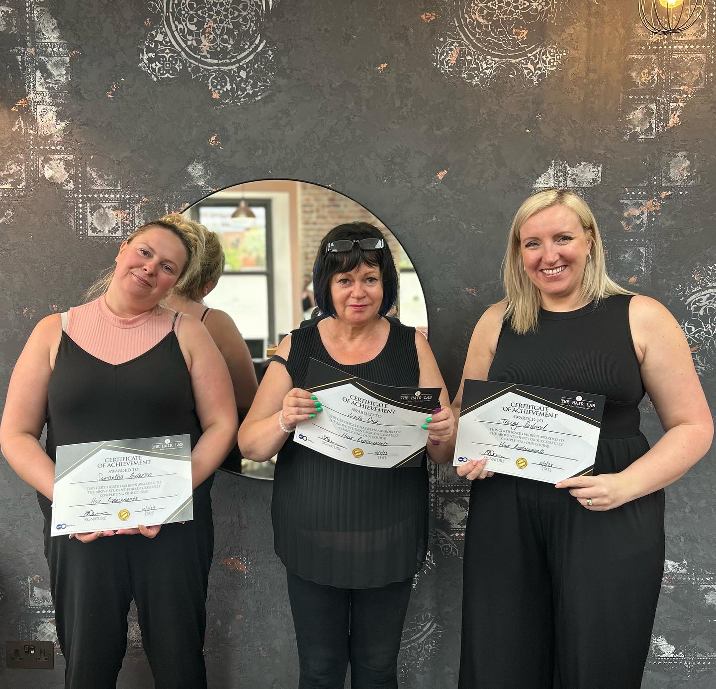 Training Day!
Heres to all our newly qualified Hair Replacement Specialists. 🥳
Well done today girls you all did so well 🙌🙌🙌 @perfecthairday @traceyperfecthairday & Linda .
.
.
.
.
.
.
#lacetopwigs #lacefrontwigs #lacewigs #wigs #lacefrontal #alopecia #areata #hairloss #hairreplacements #bespokewigs #customcolouredwigs #handmadewigs #wigbuilding #hairintegration #laceintegration #hairextensions #weave #hairlossspecialist #trichologist #trichology #hairlosssolution #hairlosssalon #hair #training #education