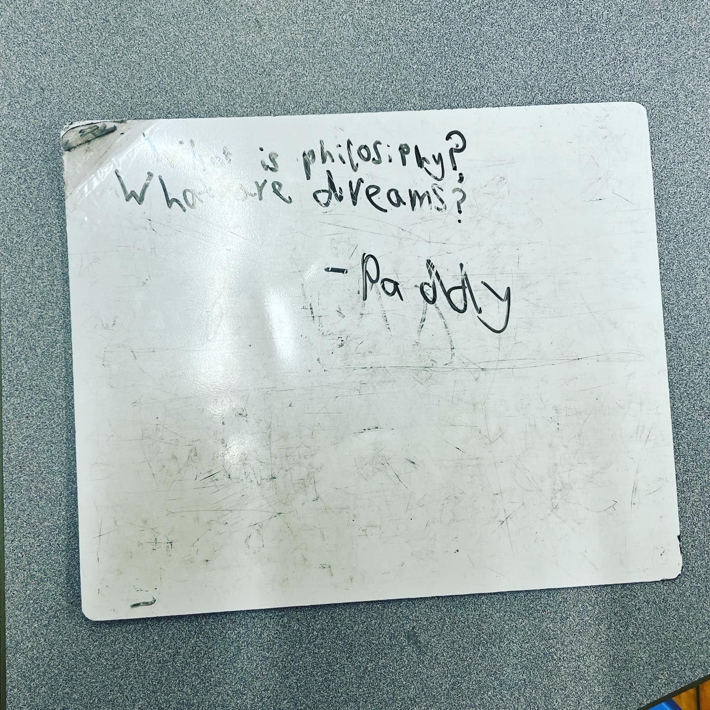 Questions from my KS1 philosophy club at Malin Bridge Primary: “What is philosophy?” “What are dreams?” #P4C