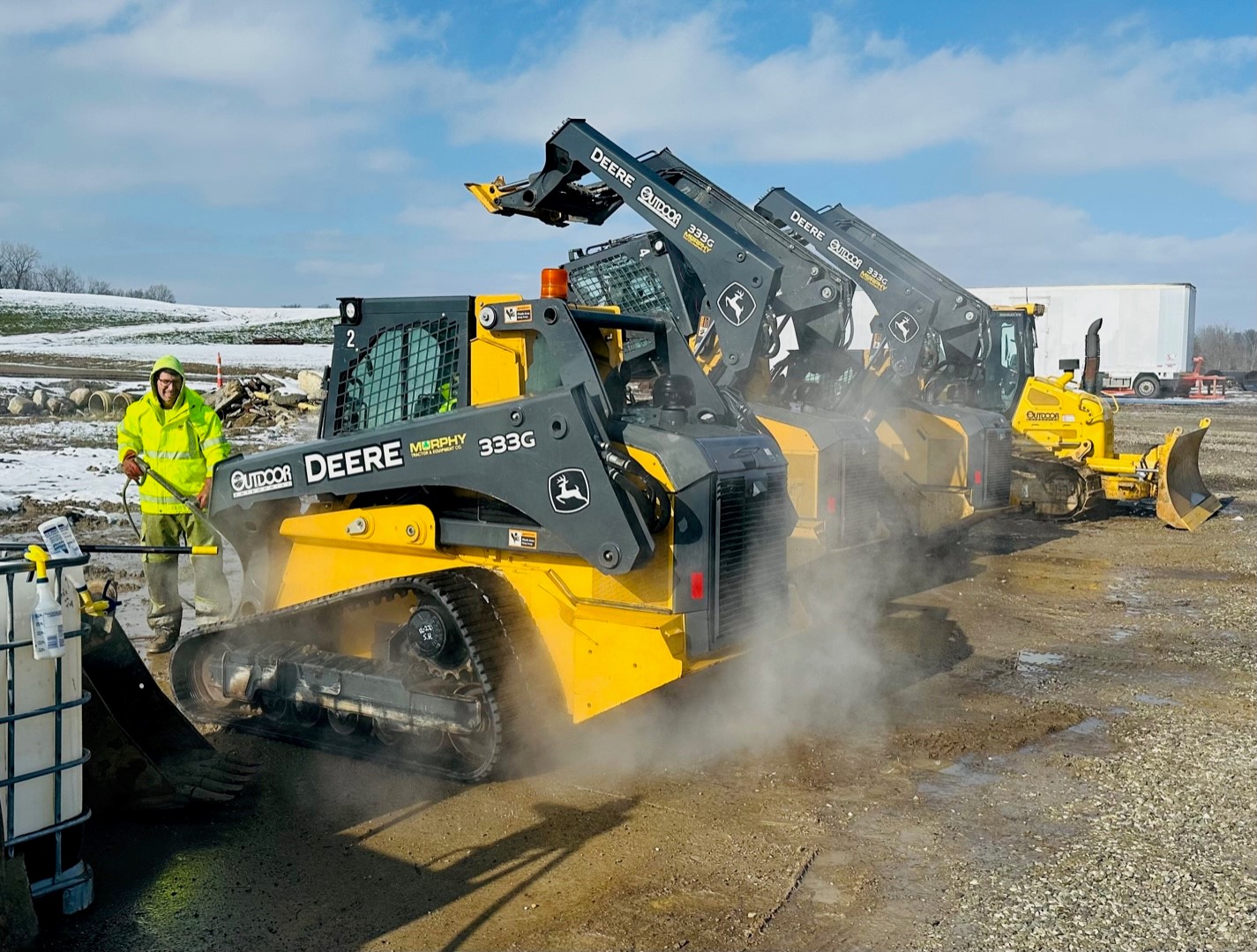 If you think you'd smile as much as Kody does while power washing equipment, enjoy processing and loading topsoil, general facility maintenance, and helping the mechanic in the shop- we've got the job for you! Check out our open position on Indeed - and if you or someone you know are interested in being our yard guy - please contact us.
https://www.outdoor-enterprise.com/join-us