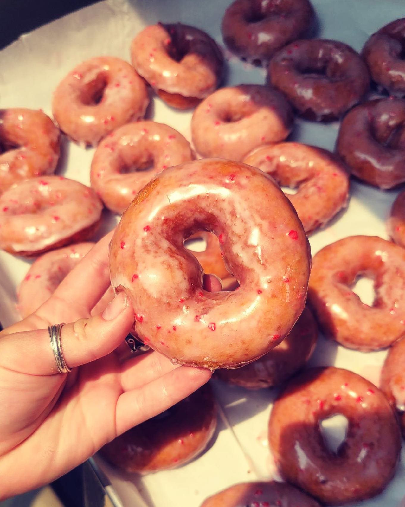 We have fresh donuts every morning! Come on by before they are sold out for the day! 🍩