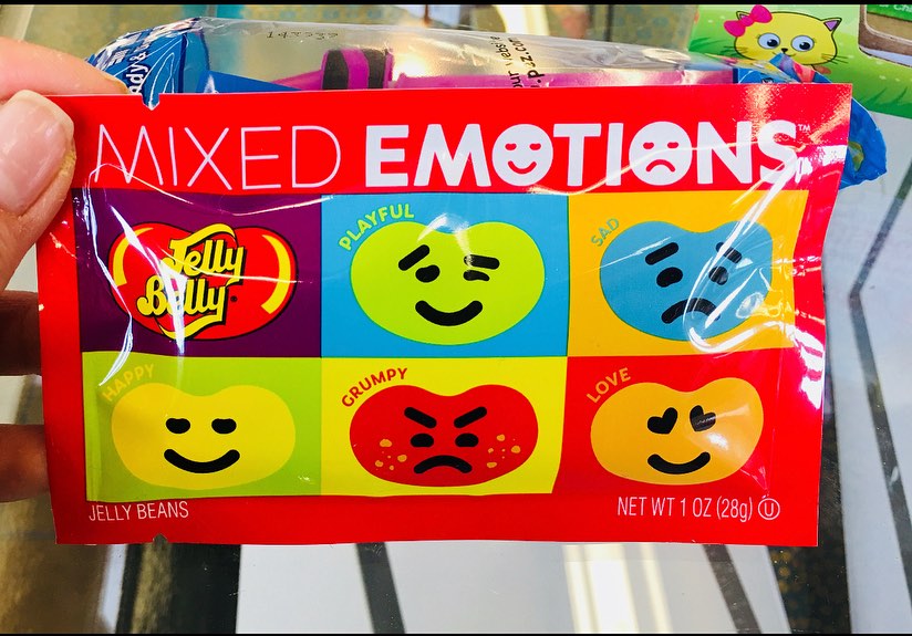 Wind back Wednesday to these Jelly Belly mixed emotions find!
These were fun to incorporate into a speech session I had with a student who 1. LOVED jelly beans and 2. He was working on social communication goals including identifying emotions and perspective taking! Sadly, these fun jelly bellies are no longer available for purchase. What are some fun treats you like to use to make your sessions a little more sweet (all in moderation and with parent approval, of course) 😉