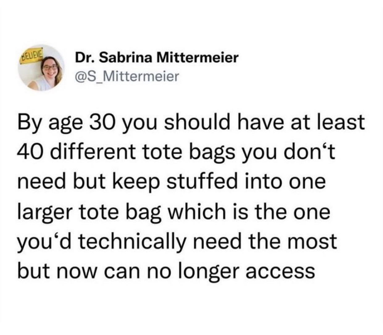 Bag of bags! It’s a universal phenomenon. 🛍️💥