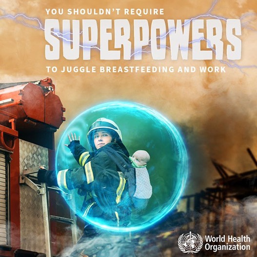 You shouldn’t require superpowers to juggle breastfeeding and work - I absolutely couldn’t agree more!! This week is world breastfeeding week… https://www.who.int/campaigns/world-breastfeeding-week/2023 insufficient maternity leave is single most important barrier to exclusive breastfeeding to 6 months… even www.ilo.org only gives its staff 14 weeks…
#breastfeeding #breastmilk #lactation #familyfriendly #babyfriendly