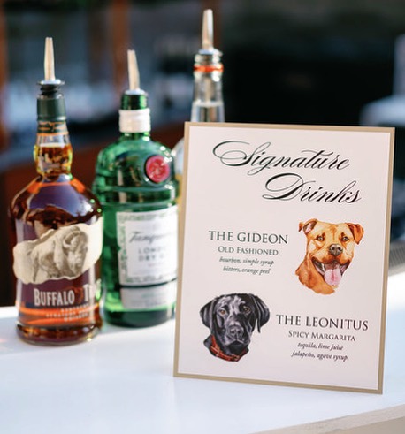 Yes! Your Fur Babies can be your Signature Drink 🍹#amymancusoweddings
@amymancusoevents
@celebrationsinpaper