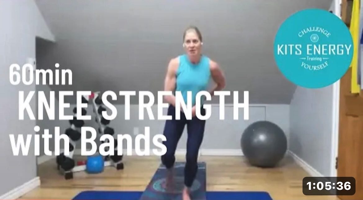 Don’t wait for an injury. Be proactive in your fitness. Check out these core, glute, and rehab exercises to strengthen the knee. Free on the kitsenergy YouTube channel. #kneepain #coreworkout #gluteworkout #stronglowback #homeworkout #bandworkout #strongknees #kitsenergy
