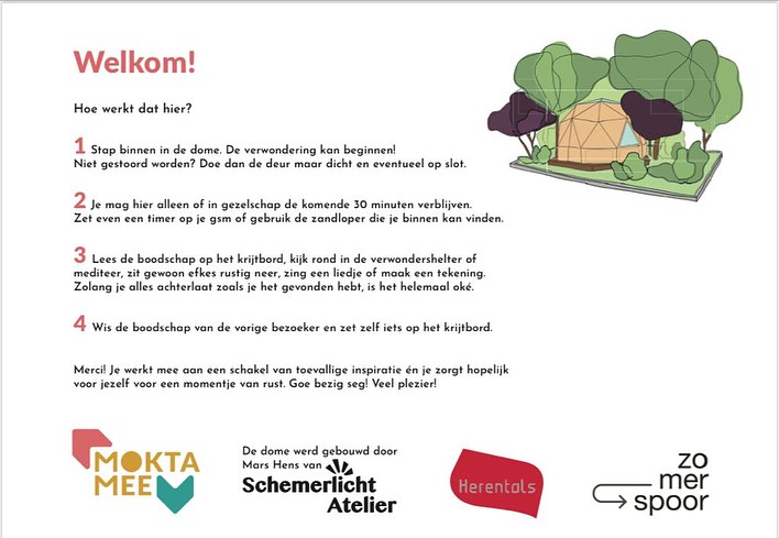 De Dome is open!
Op het grasveldje, tussen de bomen, komt een heel bijzondere shelter die de bezoekers even op reis brengt in een micro-creatief universum. Deze dome bestaat uit houten elementen en recyclagemateriaal.
Elke dag in augustus tussen 10:00 & 18:00 kan je de dome bezoeken.
.
.
#moktamee #creativecommunity #herentals #dome #meditatie #inspiratie @zomerspoor