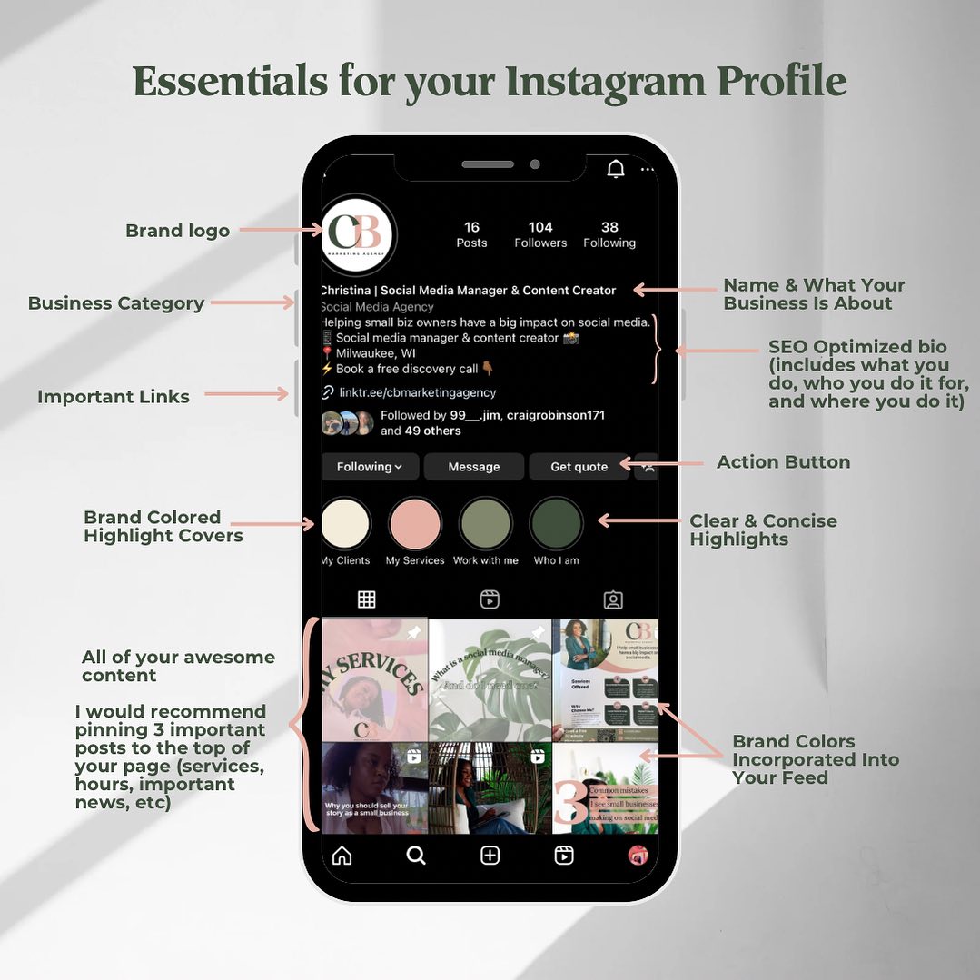 Just made a few changes to my profile - here are the #Essentials you need to make sure your Insta game is on point! How's yours looking? Let me know in the comments.
#socialmedia #socialmediatips #socialmediamanager #milwaukee