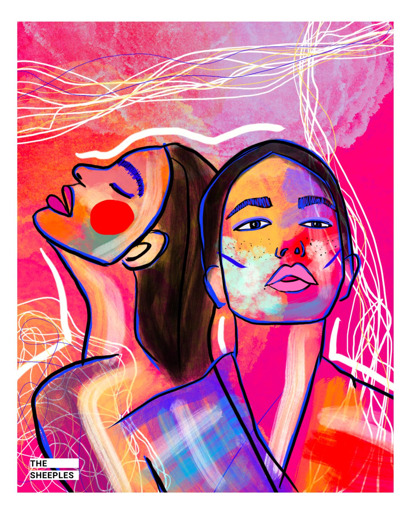 ~ Drifting Attachments ~
#Sheeplesxart
We pass by so many people and places every day. On the way to work, at cafés, at the gym, or at your local grocery store. Have you ever wondered who they are? What their stories are? How might their stories be intertwined with yours somehow? It feels like a glitch where all of our lives momentarily overlap and could forever change if we choose to engage. This piece explores these feelings and moments in our everyday lives.
Have you Sheeples ever thought about this?
- @iniraaj
.
.
.
.
.
.
.
.
.
.
.
.
.
.
#thesheeples #portraitart #womenwhopaint #digitalillustration #illustrationartists #illustration #illustrator #digitalart #thoughtprovoking #foodforthought #artwork #trippyart #