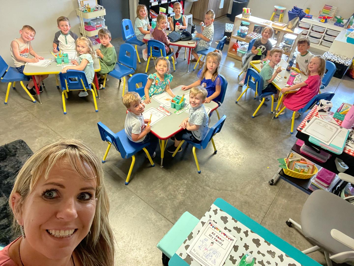 Itās all smiles todayā¦..our first day of preschool #gymnlearn