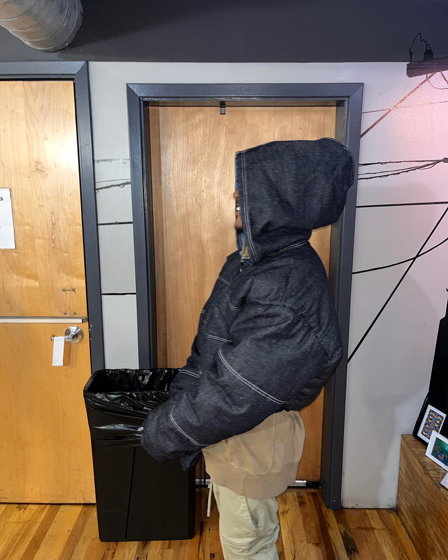 Loved the Outerwear Action at the @pancakesandbooze!! Shout out to our fabulous impromptu models 🖤
.
These coats were designed in 2018 by our Head Of Design and Founder @xo_jenell