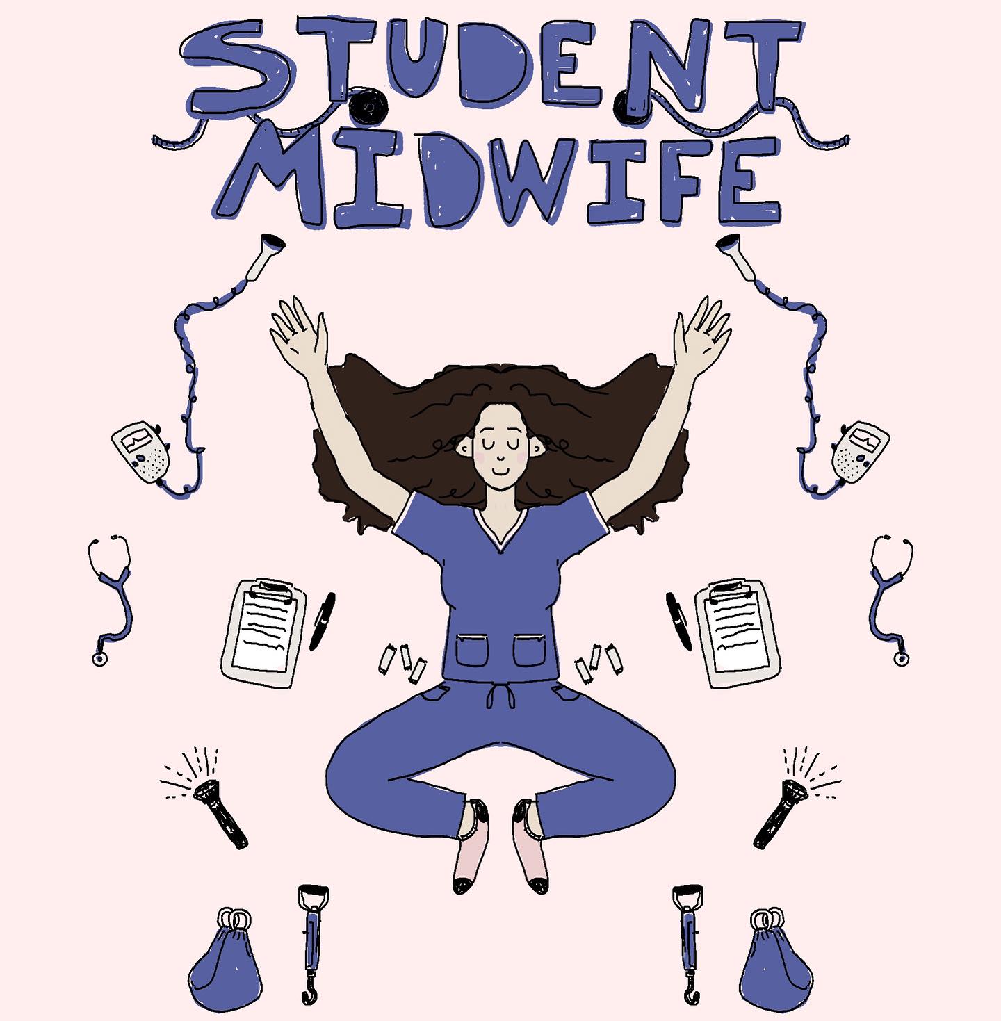 Lube packets falling out of the pockets and all
#studentmidwife #midwife #birth #birthwork