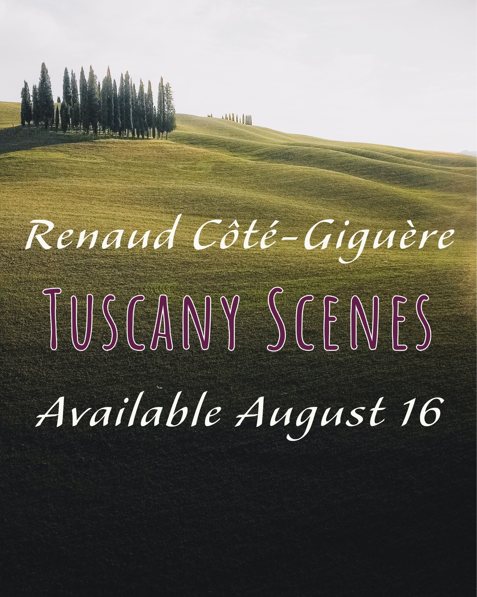 The iconic rolling hills and Italian Cypress trees of Tuscany
Tuscany Scenes by Renaud Côté-Giguère streaming everywhere August 16
Photo by @pwhelen
#duotandemplayscotegiguere #duotandem #tuscanyscenes #tuscany #palio #malati #altarovina #sanadrea #sangiminiano #sangimignano #siena #guitar #guitarduo #classicalguitar #classicalmusic