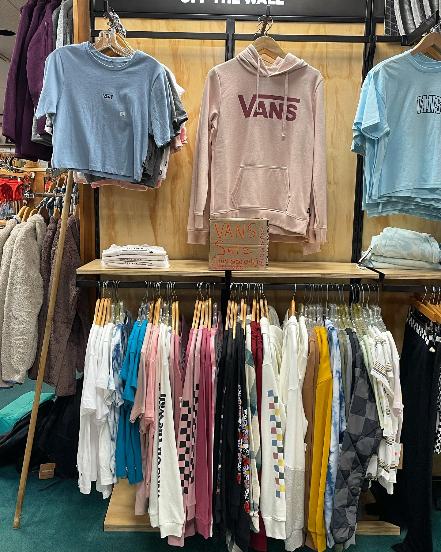 VANS SALE!!! The entire left side of the rack is 50%off!!!