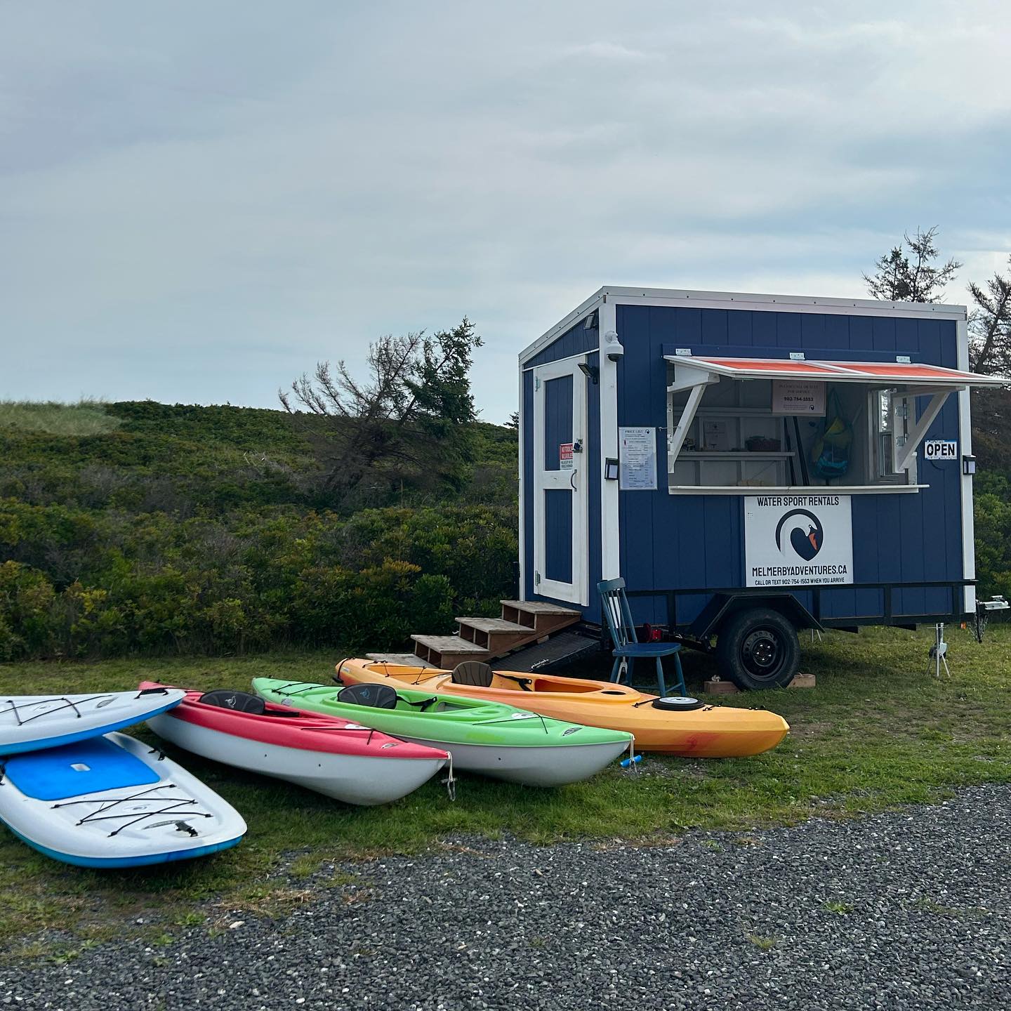 Happy Labour Day, we are here at the Merb until midday and plan to be open until thanksgiving. If you pop down and the trailer isn’t setup give us a text or call at 902-754-1553 and we will be happy to serve you.