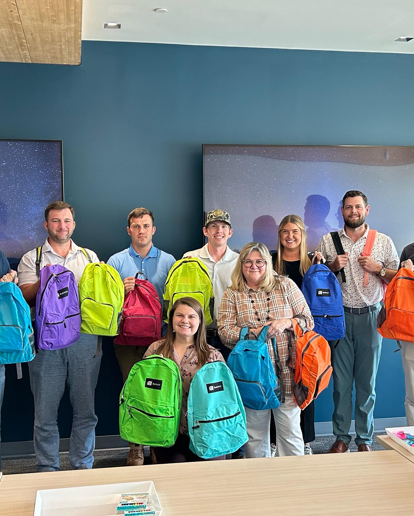 Today’s shout out goes to the Hourigan Group @hourigangroup. This is the second year they have donated filled backpacks - this year 30+ backpacks and an extra box of supplies. They were barely in the warehouse before they left on Friday to be delivered to some very happy kids! Thank you team Hourigan! 🧡💙🎒 #Hourigan construction #backpackbuddies #backpackbuddiesva
