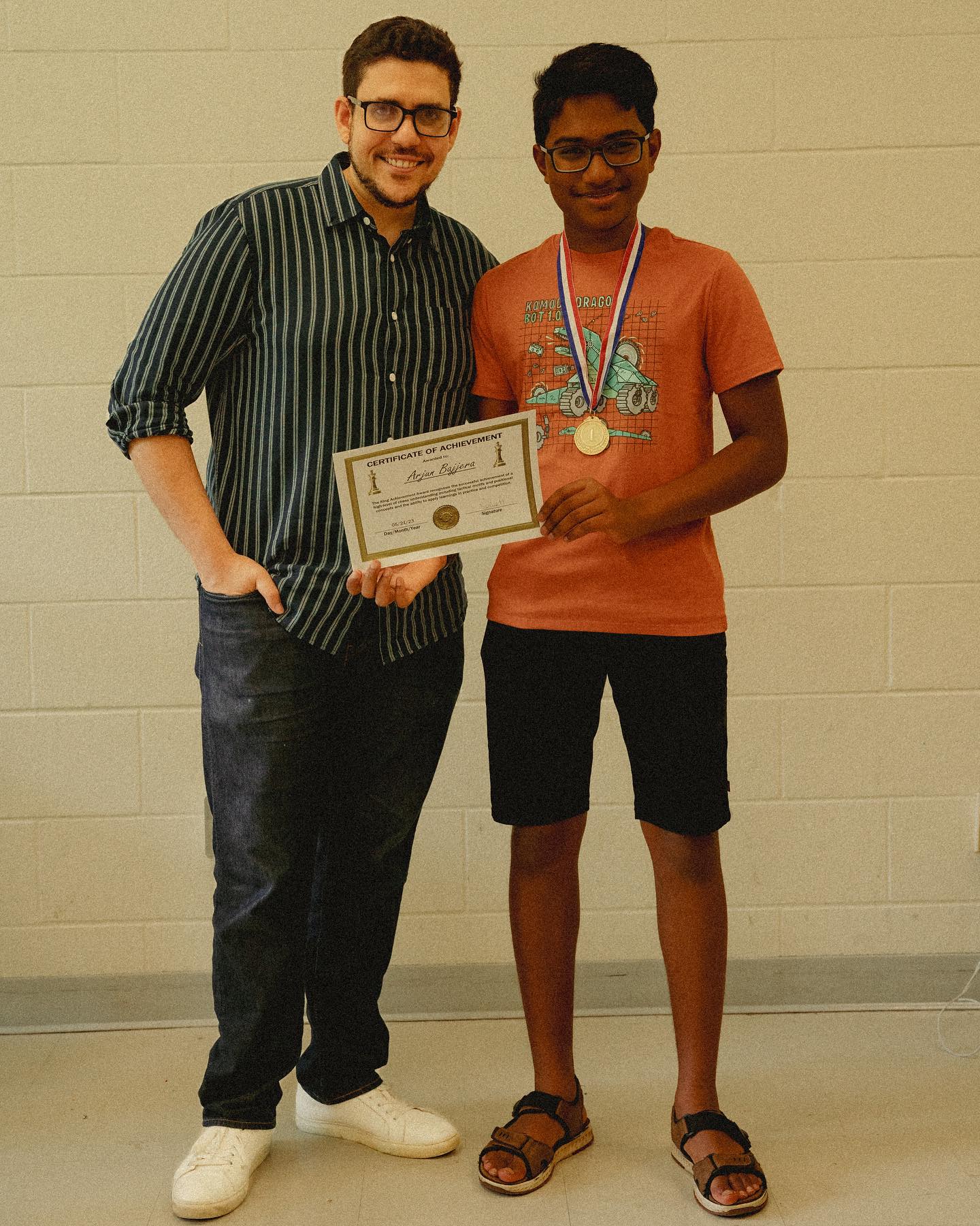 Congrats to our certificate and medal winners who attended our in person chess meet-up! Ben, Arjun, Ayush, Aaran and Rida, keep up the great work!
#chessessentials #chess #chessclasses #chesstoronto #chessboard #chessplayer #chesscoach #chessgame #checkmate #chesscanada #thequeensgambit #chessGTA #chessiesofinstagram #chesscamp #onlineclasses #onlineclassesforkids#onlinelearning #chessmoves #chessmaster #chesspiece #chesslover #chesspuzzle #chesslife #chessclub #chesstournament #chesstactics #chessproblems #chessrush