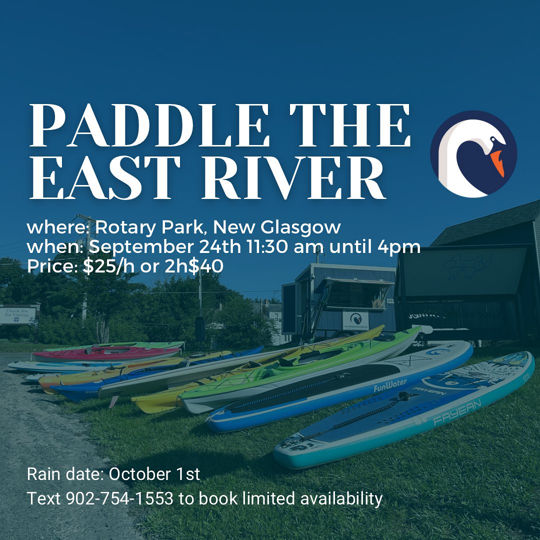 Who wants to paddle the river this fall? 🙋🏻♂️ we will be back at the rotary park once again! 🍁Please pre book by texting 902-754-1553 🍁