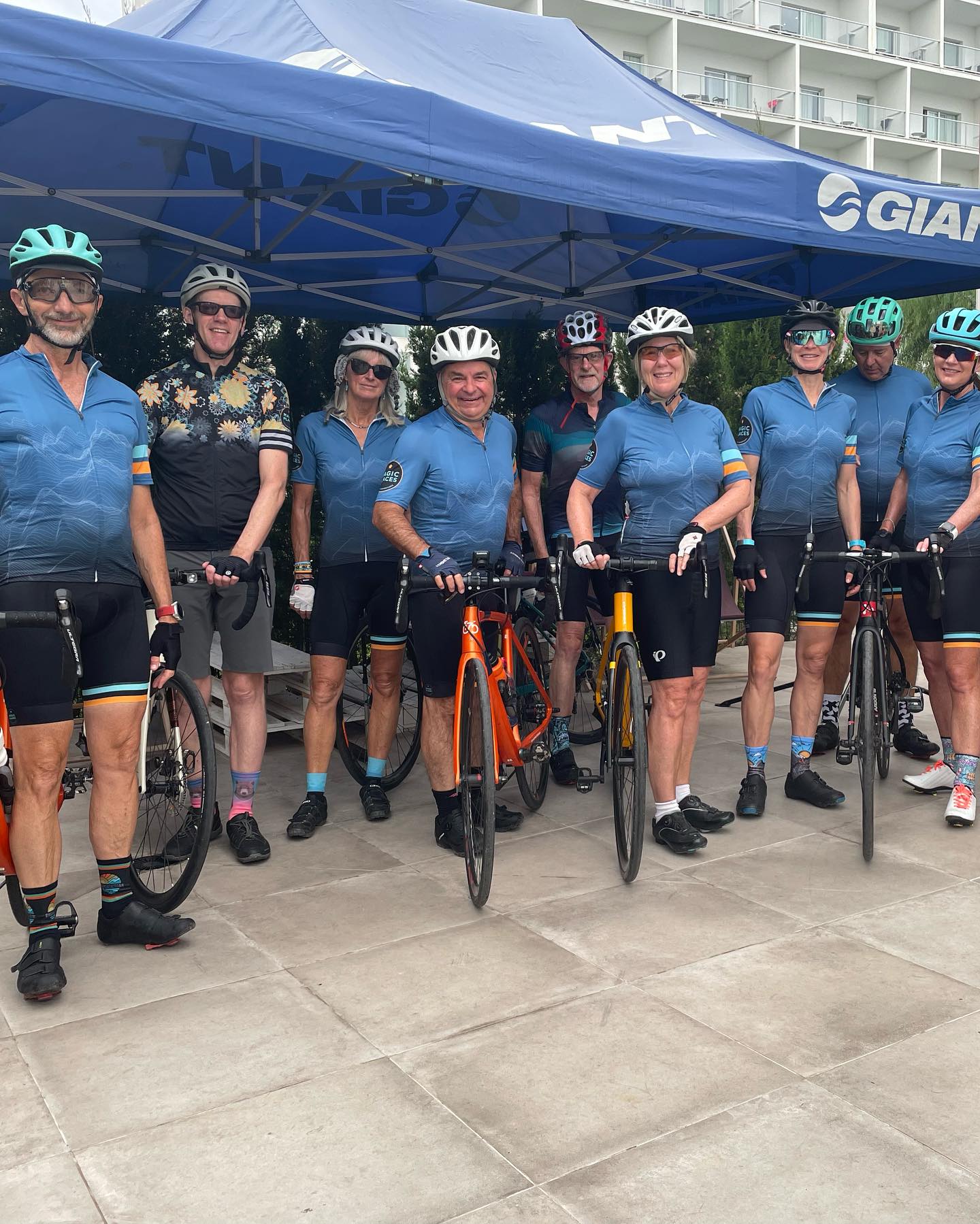 Another fabulous day riding in Mallorca with this amazing crew! #biketour #bikevacation #rideabike #recoveryride #rideforfun #healthyageing #healthylifestyle #getoutside