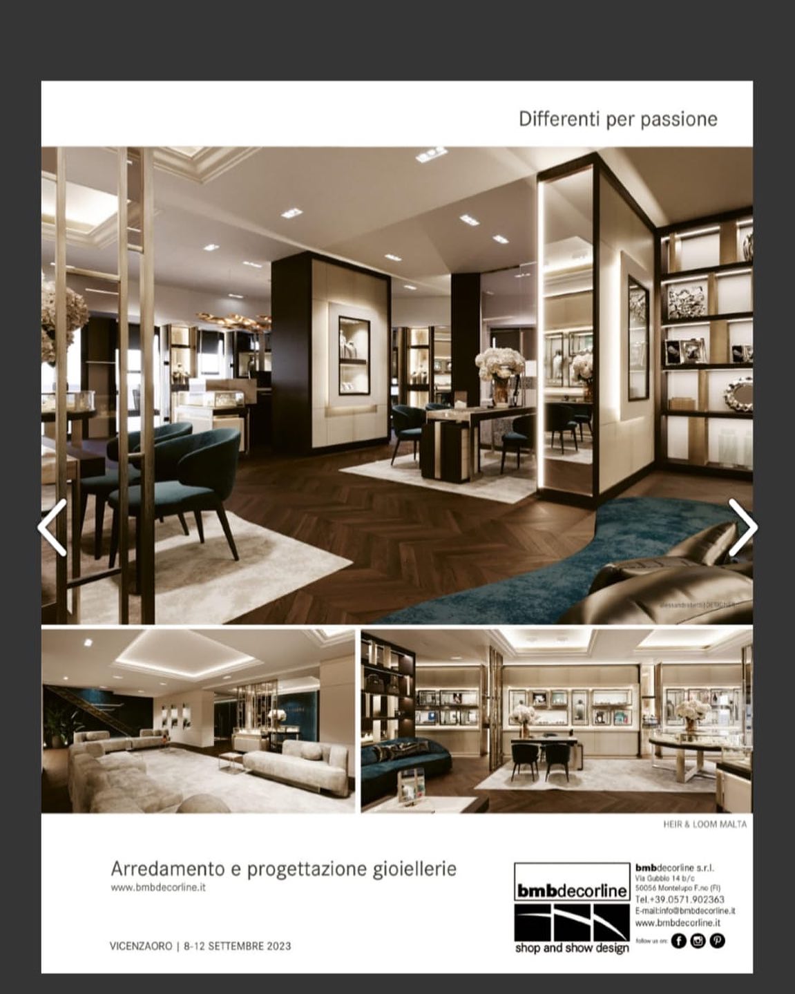 Vieni a trovarci a @vicenzaoro!
Ti aspettiamo dall’8 al 12 Settembre - Hall 2.3